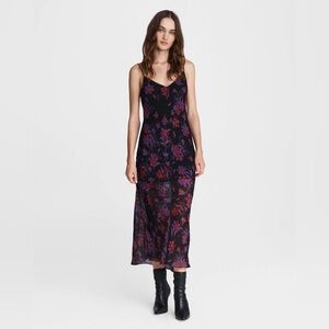 ‼️RARE‼️RAG & BONE🎸🔥NWT🔥MALLORY SLIP DRESS in PURPLE— 
Size 6